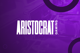 Aristocrat Gaming logo on a purple background
